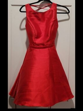 B. Darlin Bright Red Sleeveless Party Dress